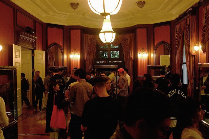 BAPE x Swatch Collaboration, Pre-Release Event Recap watches timepiece colorway city london new york berlin international first camo pattern 1993 june 15 2019 buy