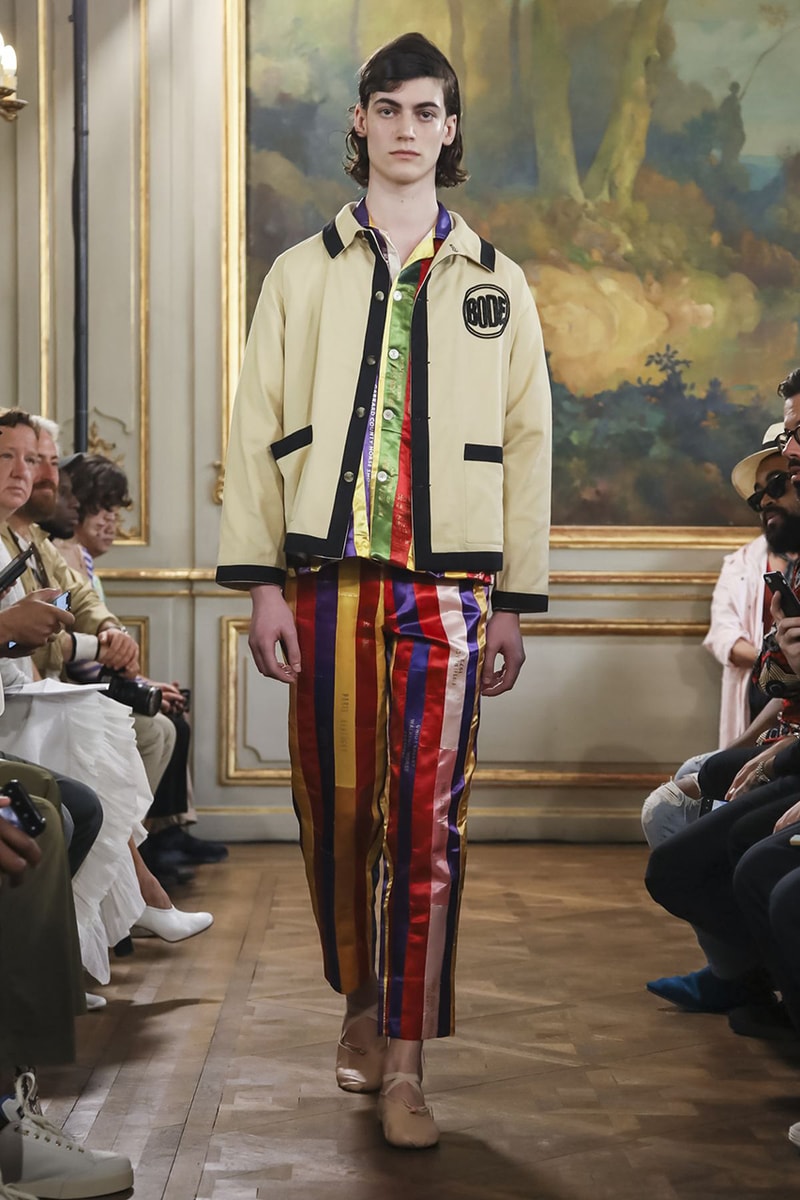 Bode Menswear Spring Summer 2020 SS20 Collection Lookbook Runway Paris Fashion Week Men's Emerging Fashion Brand Emily Bode New York Tailoring 