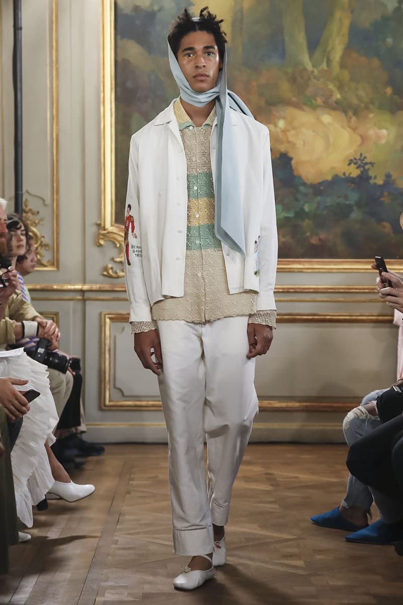 Bode Menswear Spring Summer 2020 SS20 Collection Lookbook Runway Paris Fashion Week Men's Emerging Fashion Brand Emily Bode New York Tailoring