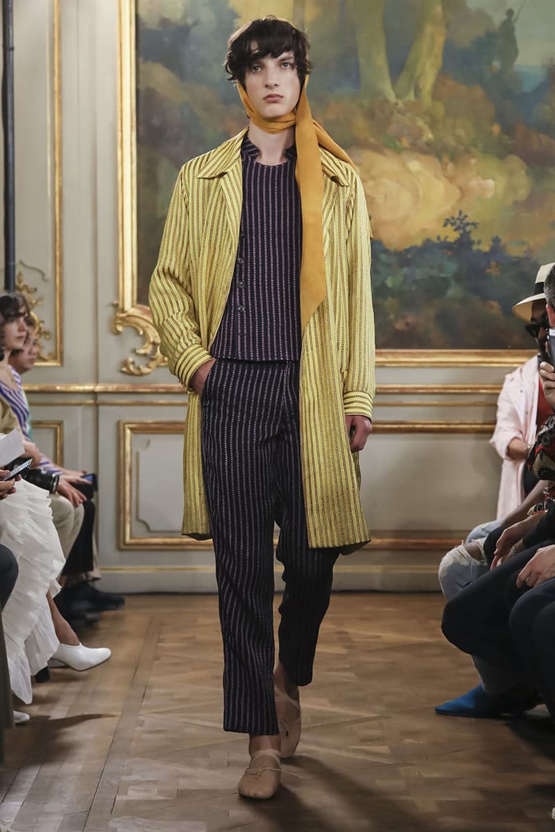 Bode Menswear Spring Summer 2020 SS20 Collection Lookbook Runway Paris Fashion Week Men's Emerging Fashion Brand Emily Bode New York Tailoring