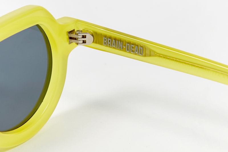 Brain Dead SS19 Eyewear Collection accessories sunglasses primitive eye Chibi Elia Tani Electric Blue Tortoise Silver Flake drop date release info price Green Black Yellow Spring/Summer acetate frames 