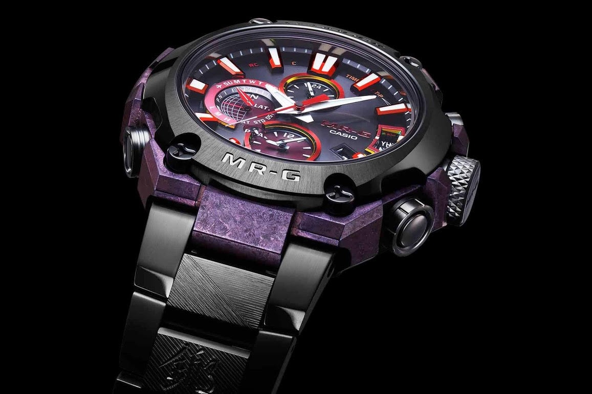 Casio G-Shock MR-G G2000GA Gassan Tradition Japanese Swordsmiths £6500 GBP Limited Edition 300 Watches Timepiece Arc Ion Plating radio wave time-calibration signals GPS satellite signals Bluetooth