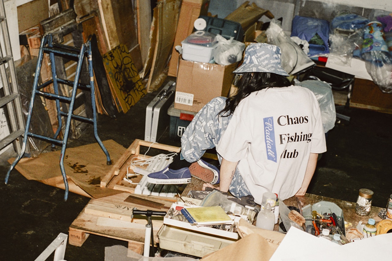 Chaos Fishing Club x Radiall Capsule Japanese Tokyo Skatewear Skate Summer 2019 Collection shirt button up sacoche bag bucket hat CFC 