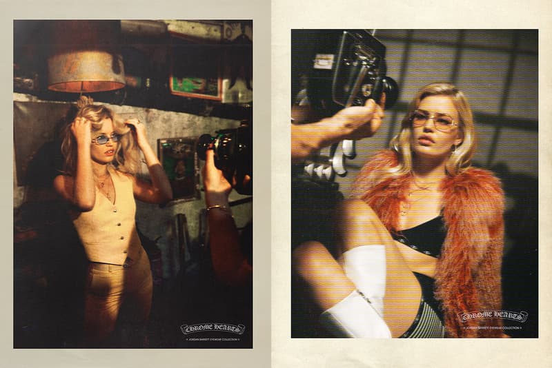 Chrome Hearts Jordan Barrett Eyewear Capsule collection lookbook glasses sun Laurie Lynn Stark Georgia May Jagger paris campaign richard stark paris