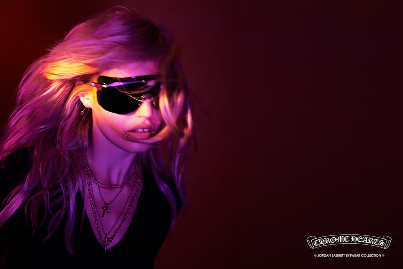 Chrome Hearts Jordan Barrett Eyewear Capsule collection lookbook glasses sun Laurie Lynn Stark Georgia May Jagger paris campaign richard stark paris