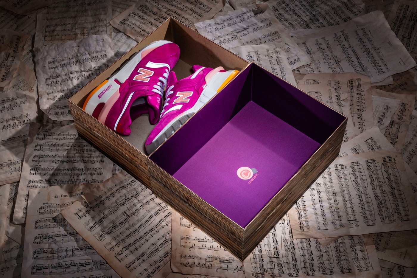 Concepts New Balance 997S Fusion ESRUC Release Info pink purple white yellow