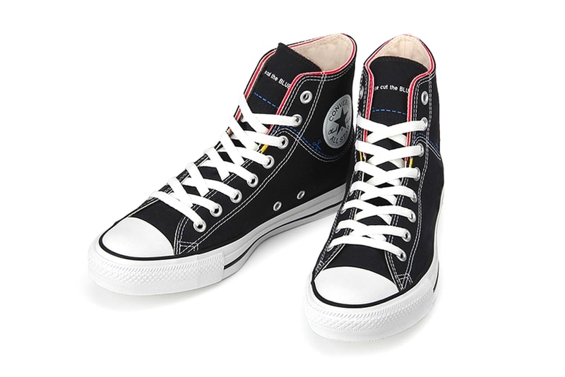 Converse All Star Cut Line Chuck Taylor White Black Red Customize Japan Scissors 1970 fraying low two tone duo color
