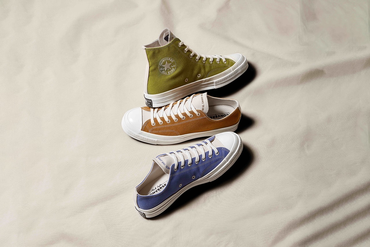 Converse Renew Initiative Sustainability Program Chuck Taylor All Star Recycled Materials Revived Waste Renewable Upcycled Textiles Fabrics Canvas Sneaker Release Information Cop denim jeans