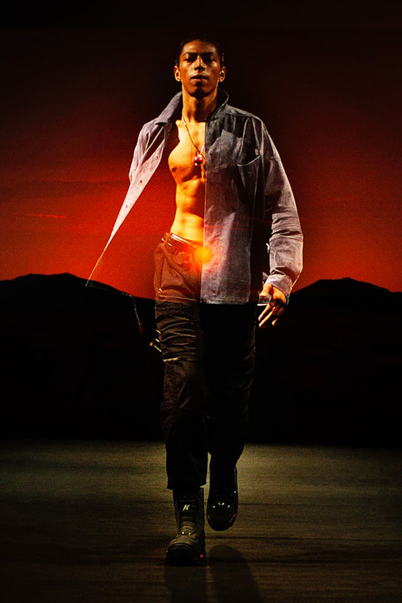 COTTWEILER Spring Summer 2020 Collection Paris Fashion Week Saville Row Tailoring Technical Futuristic Egypt Research Athletic Track pants shirt shoes Backpack projection digital