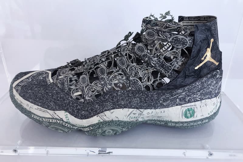 Dai Dai Tran Recreates Nike Items With Banknotes french artist products sneakers chanel hermes basketball kits jerseys air jordan michael jordan 23