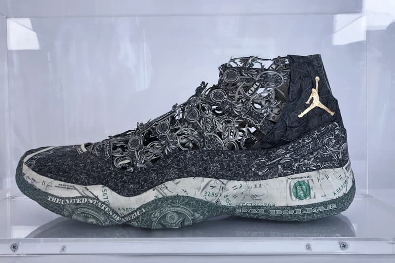 Dai Dai Tran Recreates Nike Items With Banknotes french artist products sneakers chanel hermes basketball kits jerseys air jordan michael jordan 23