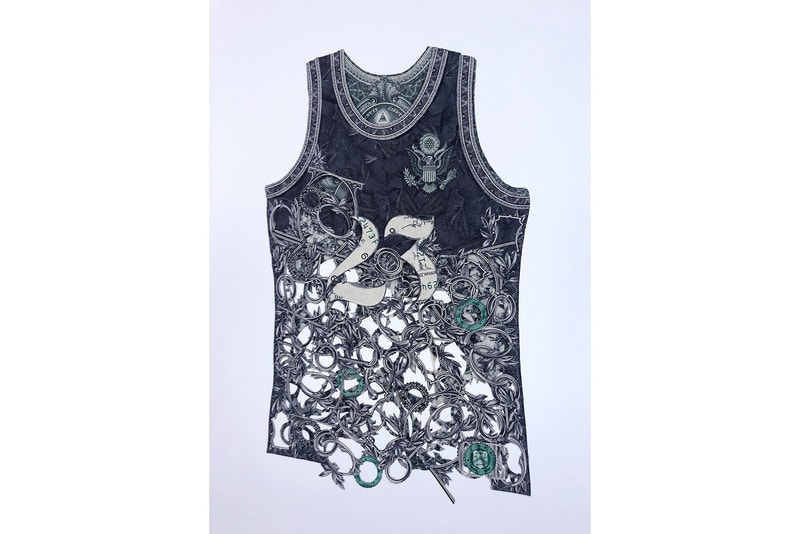 Dai Dai Tran Recreates Nike Items With Banknotes french artist products sneakers chanel hermes basketball kits jerseys air jordan michael jordan 23