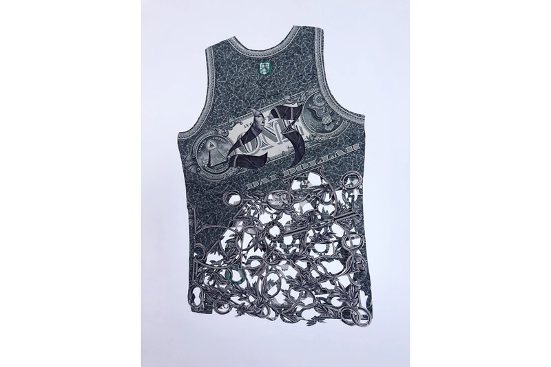 Dai Dai Tran Recreates Nike Items With Banknotes french artist products sneakers chanel hermes basketball kits jerseys air jordan michael jordan 23