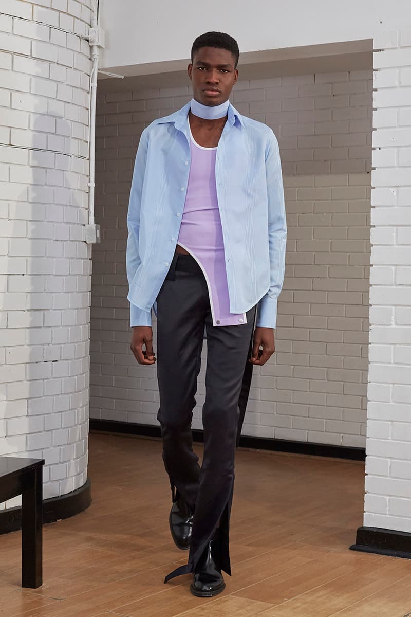 Daniel W. Fletcher Paris Fashion Week Men's SS20 Spring/Summer 2020 Collection Runway Looks "HOPELESSLY DEVOTED" Central Saint Martins Graduate