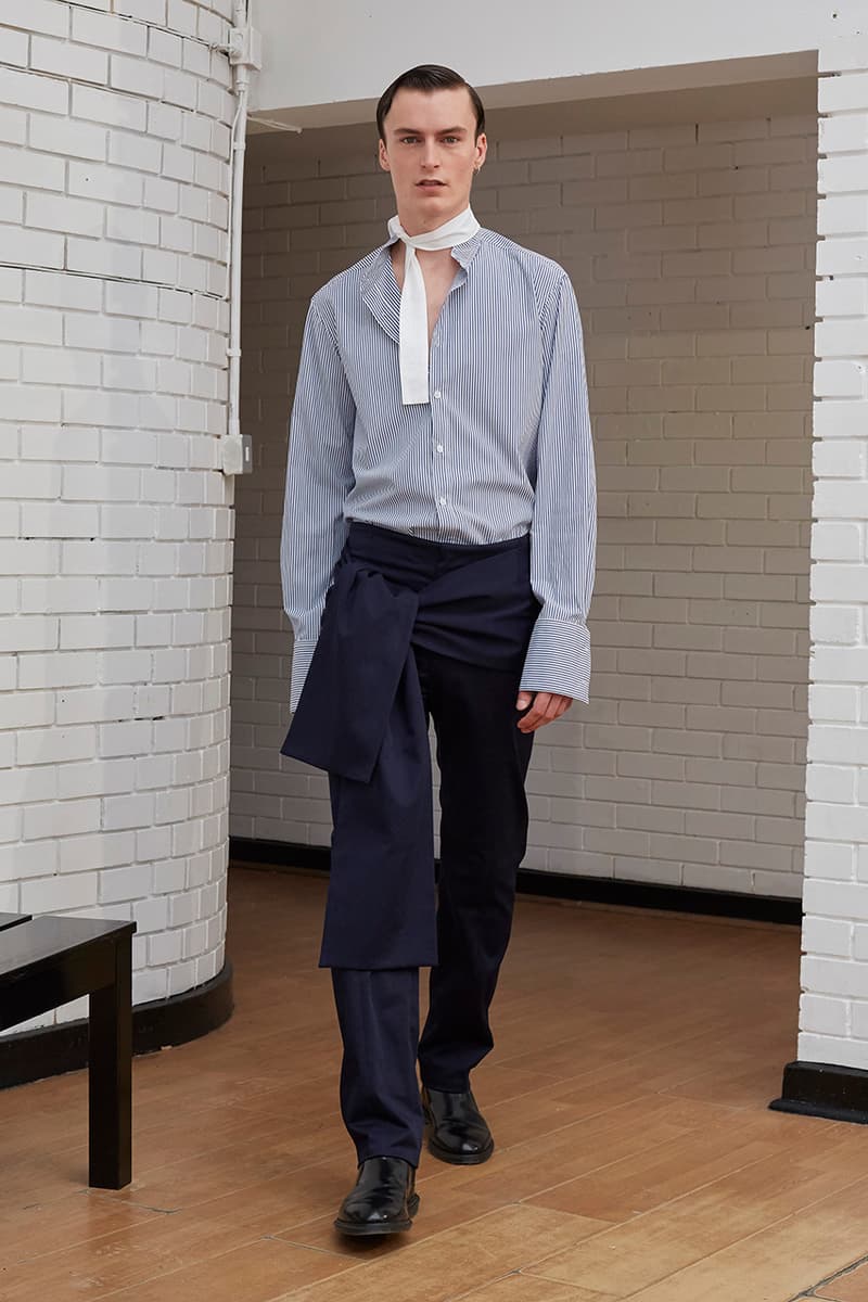 Daniel W. Fletcher Paris Fashion Week Men's SS20 Spring/Summer 2020 Collection Runway Looks "HOPELESSLY DEVOTED" Central Saint Martins Graduate