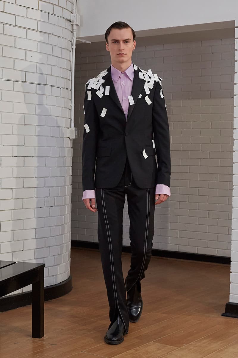 Daniel W. Fletcher Paris Fashion Week Men's SS20 Spring/Summer 2020 Collection Runway Looks "HOPELESSLY DEVOTED" Central Saint Martins Graduate