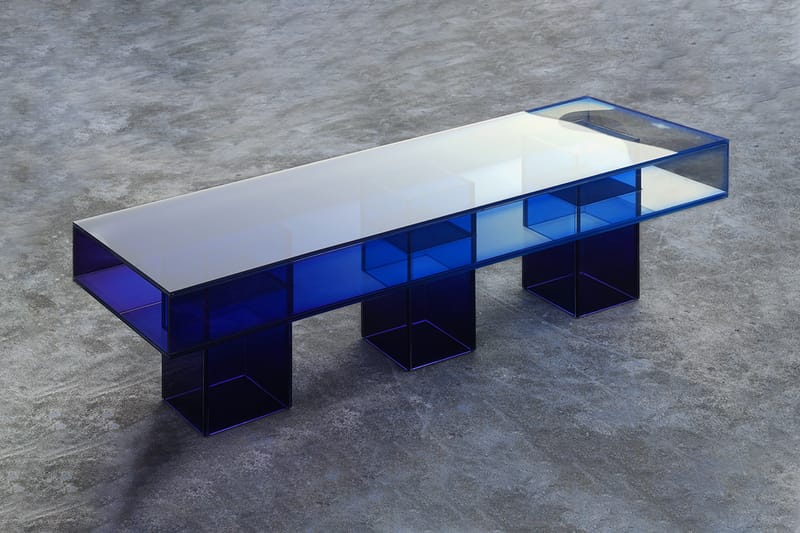 Design Miami/ 2019 Unveils studio BUZAO's Blue Gradient Glass Furnitures