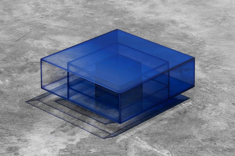 Design Miami 2019 studio BUZAO NULL Series designer Zeng Peng gradient furniture glass blue sea sky