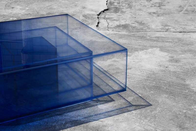 Design Miami 2019 studio BUZAO NULL Series designer Zeng Peng gradient furniture glass blue sea sky