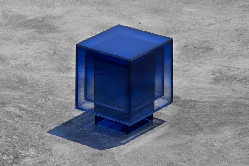 Design Miami 2019 studio BUZAO NULL Series designer Zeng Peng gradient furniture glass blue sea sky