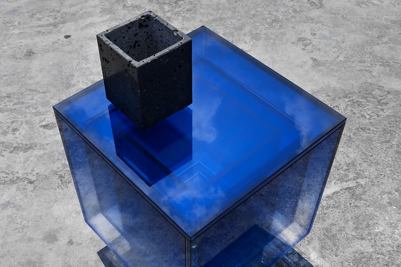 Design Miami 2019 studio BUZAO NULL Series designer Zeng Peng gradient furniture glass blue sea sky