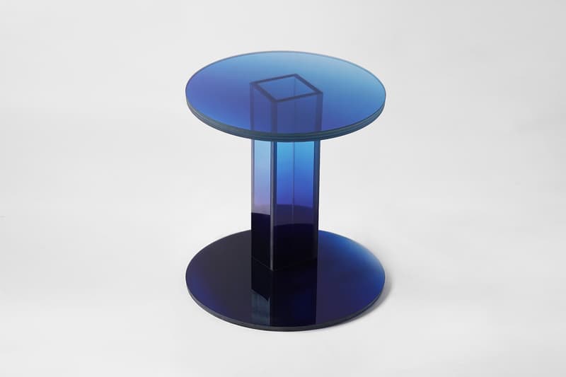 Design Miami 2019 studio BUZAO NULL Series designer Zeng Peng gradient furniture glass blue sea sky