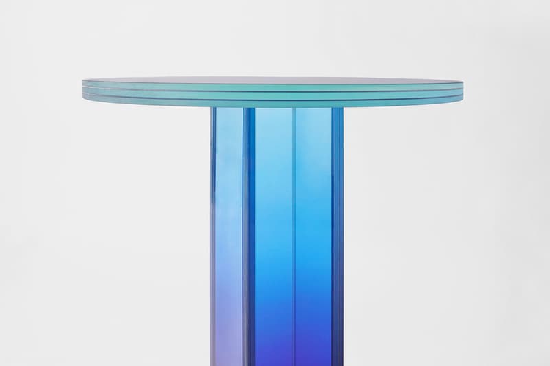 Design Miami 2019 studio BUZAO NULL Series designer Zeng Peng gradient furniture glass blue sea sky