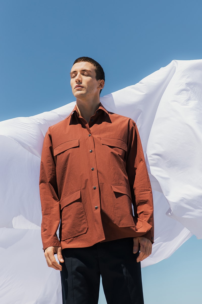 Deveaux Spring Summer 2020 SS20 Collection Lookbooks Informal Tailoring Relaxed Bowling Shirts Camp Collars Natural Marble Prints Big '80s Suits Blue Orange Burgundy Brown White Summer Looks