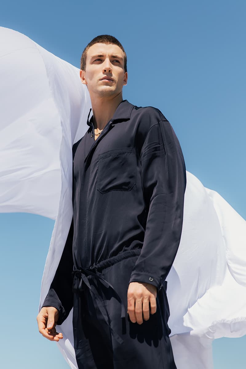 Deveaux Spring Summer 2020 SS20 Collection Lookbooks Informal Tailoring Relaxed Bowling Shirts Camp Collars Natural Marble Prints Big '80s Suits Blue Orange Burgundy Brown White Summer Looks