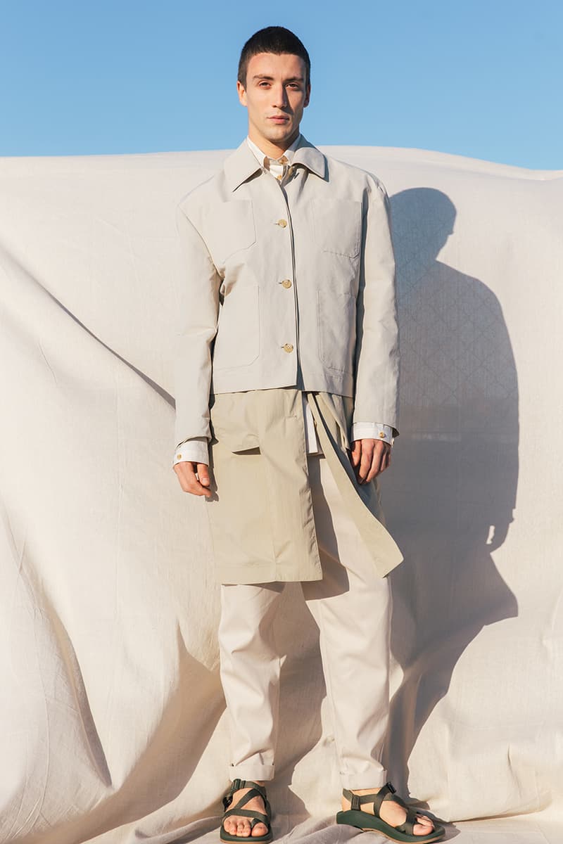 Deveaux Spring Summer 2020 SS20 Collection Lookbooks Informal Tailoring Relaxed Bowling Shirts Camp Collars Natural Marble Prints Big '80s Suits Blue Orange Burgundy Brown White Summer Looks