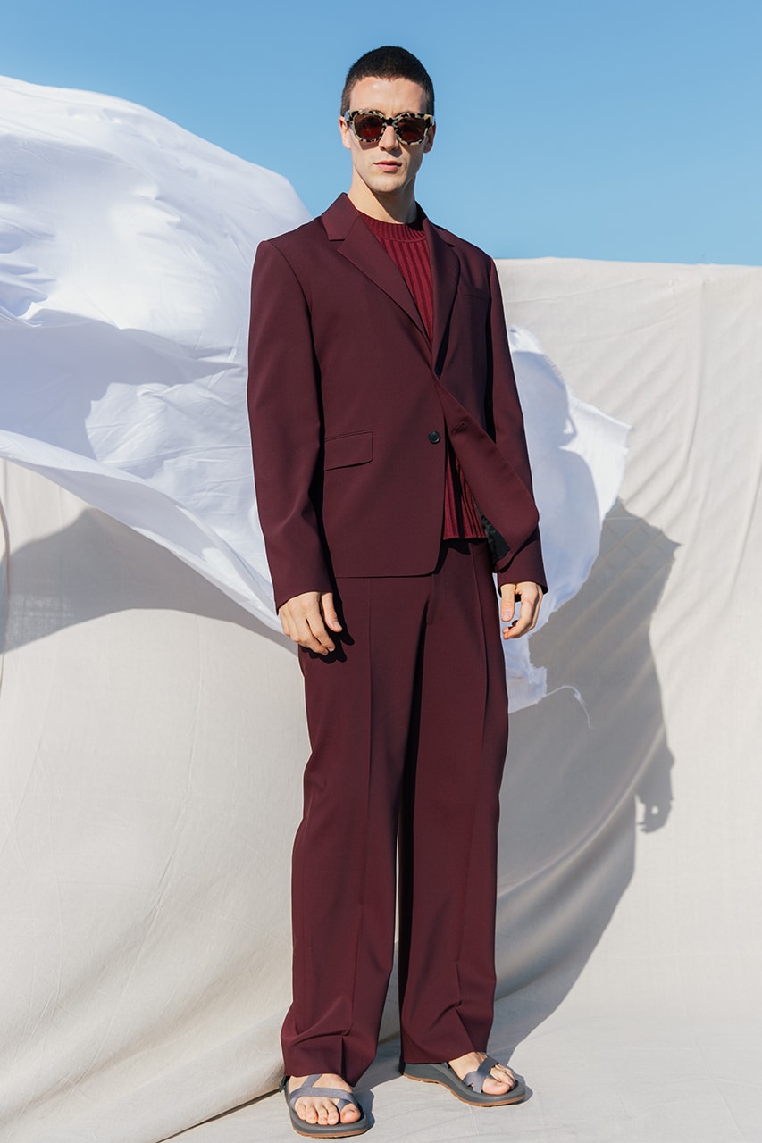 Deveaux Spring Summer 2020 SS20 Collection Lookbooks Informal Tailoring Relaxed Bowling Shirts Camp Collars Natural Marble Prints Big '80s Suits Blue Orange Burgundy Brown White Summer Looks