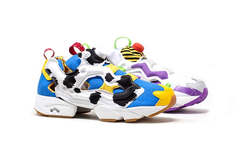 BAIT Disney Pixar Reebok Instapump Fury Toy Story 4 movies buzz lightyear sheriff woody alien mr. potato head animation pumps sneakers you've got a friend in me to infinity and beyond