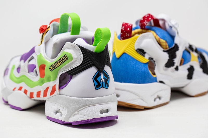 BAIT Disney Pixar Reebok Instapump Fury Toy Story 4 movies buzz lightyear sheriff woody alien mr. potato head animation pumps sneakers you've got a friend in me to infinity and beyond