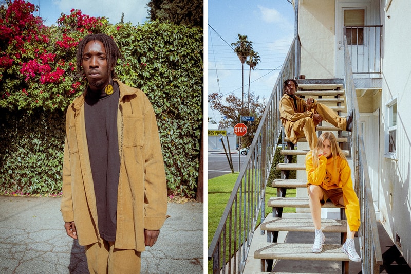 Drew House 2019 Collection Corduroy and Smiley Face California Los Angeles hotel slippers unisex brown