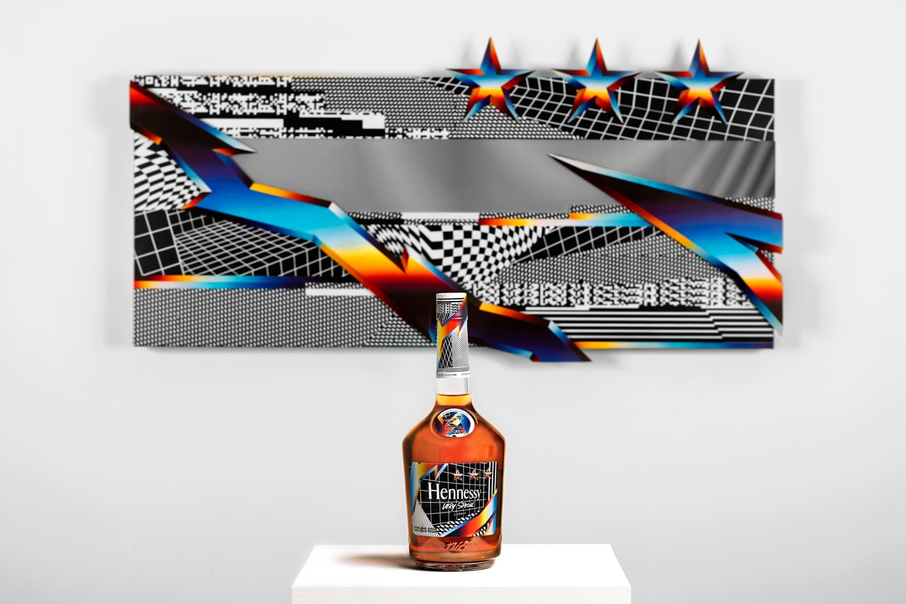 felipe pantone hennessy vs collaboration bottle artworks kinetic art graphics