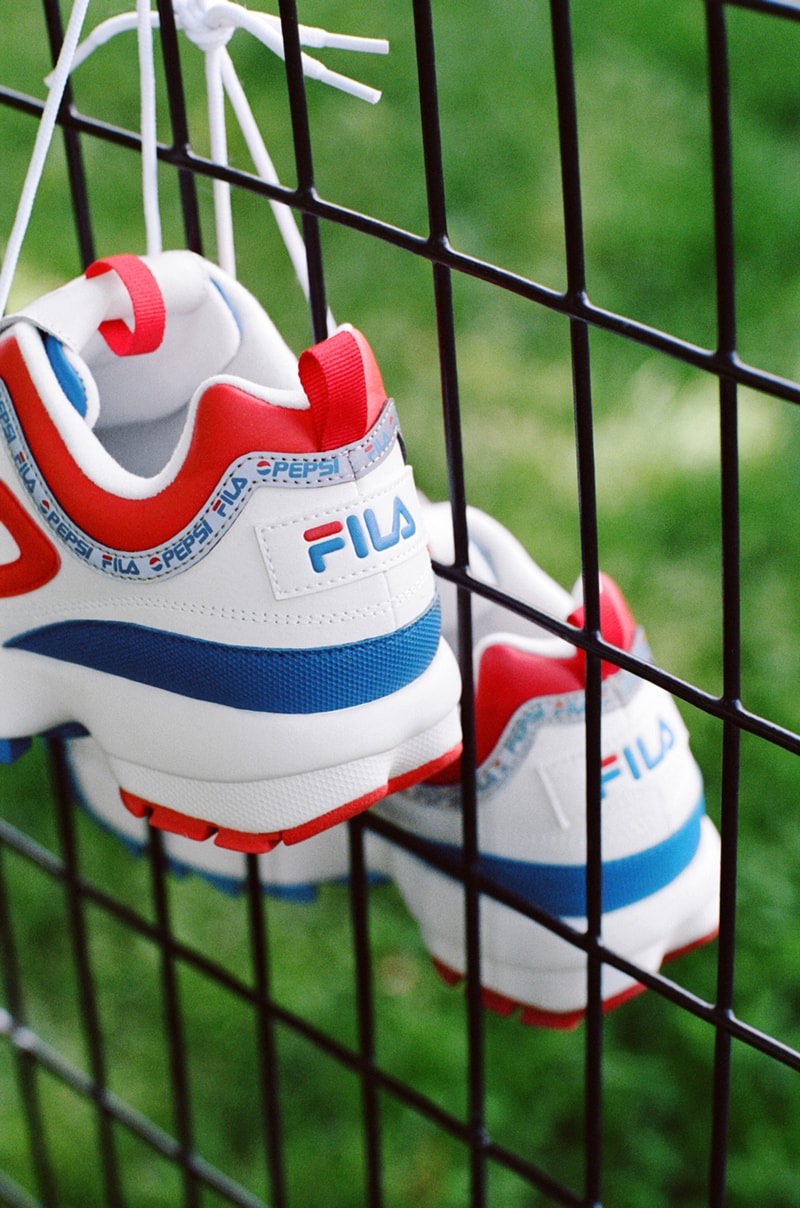 Pepsi x Fila Men's and Women's Collaboration collection americana sportswear disruptor 2 creator