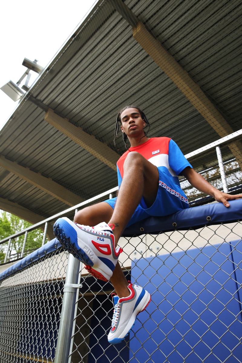 Pepsi x Fila Men's and Women's Collaboration collection americana sportswear disruptor 2 creator