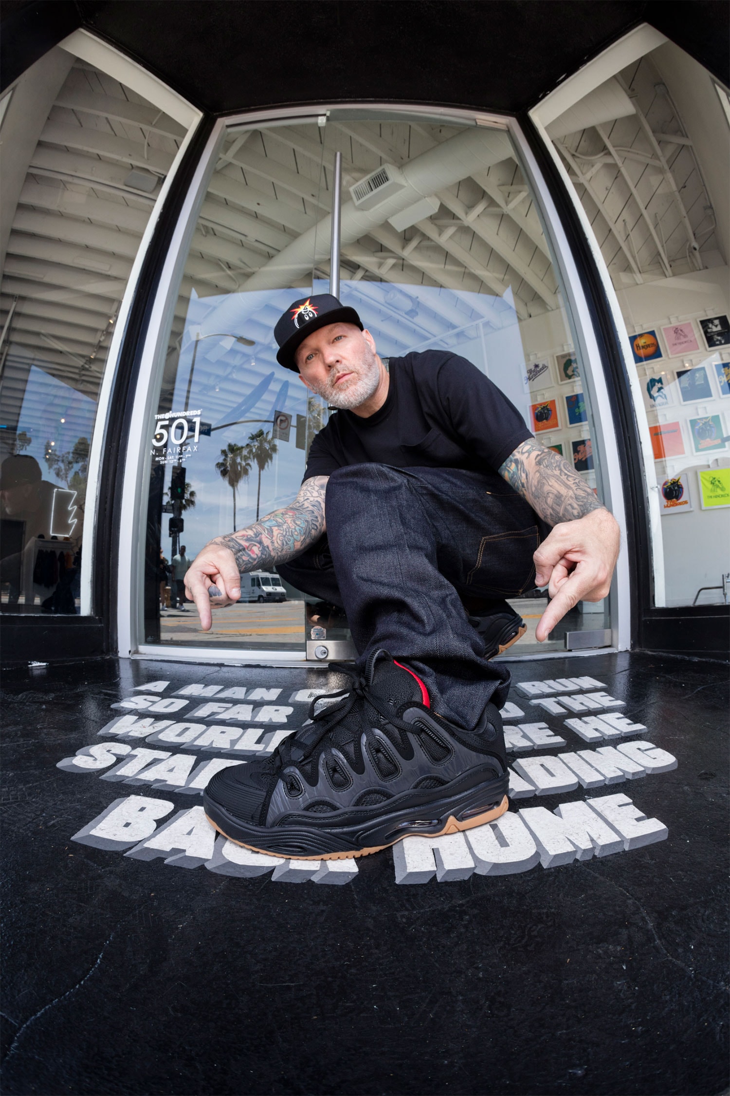 Fred Durst The Hundreds x Osiris D3 Lookbook limp bizkit  rap rock band skate shoes sports California looksbooks footwear sneakers 