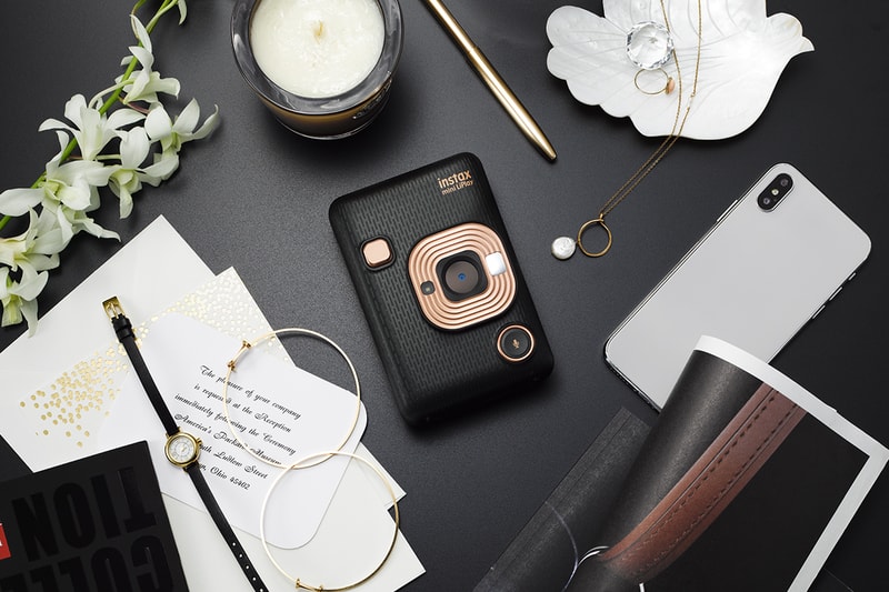 Fujifilm Instax Mini LiPlay Instant Camera Audio Recording Release  Elegant Black Blush Gold Stone White