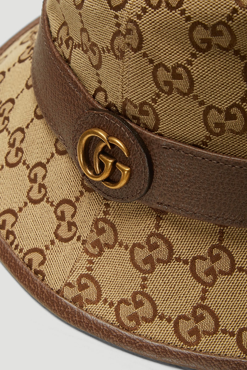 Gucci GG Logo Bucket Hat Release Brown Monogram