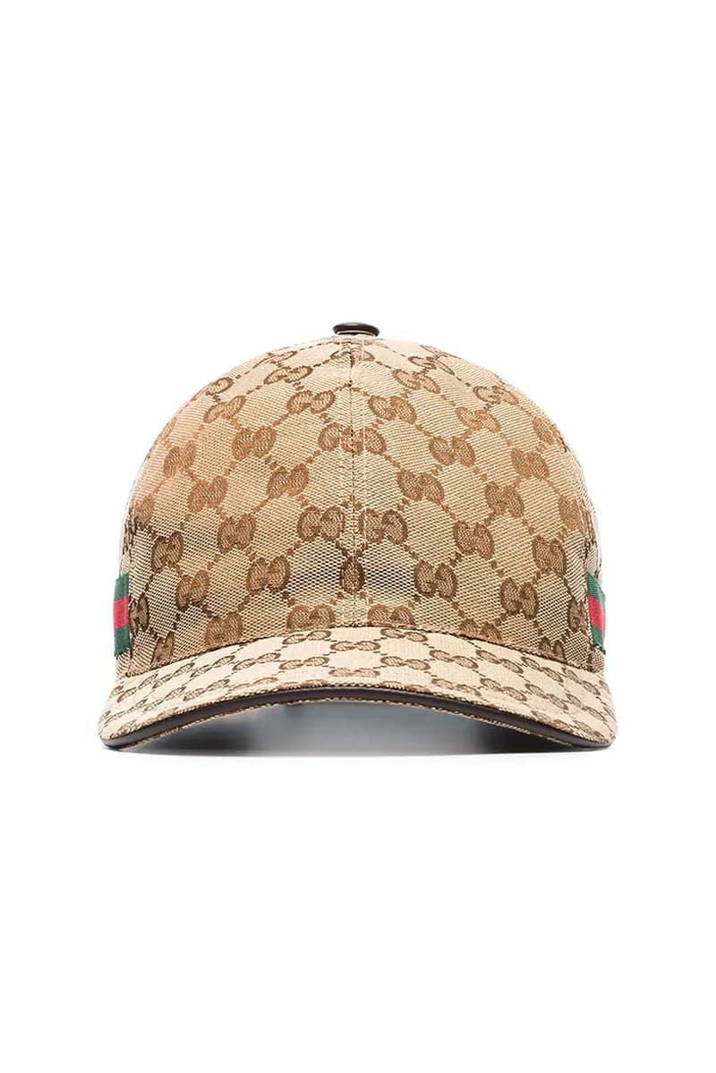 Gucci Drops Floral Print Gg Logo Baseball Caps Hypebeast