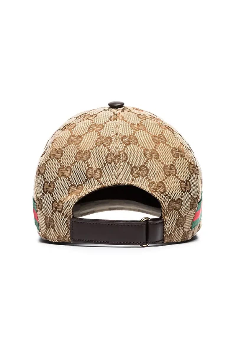Gucci Drops Floral Print Gg Logo Baseball Caps Hypebeast