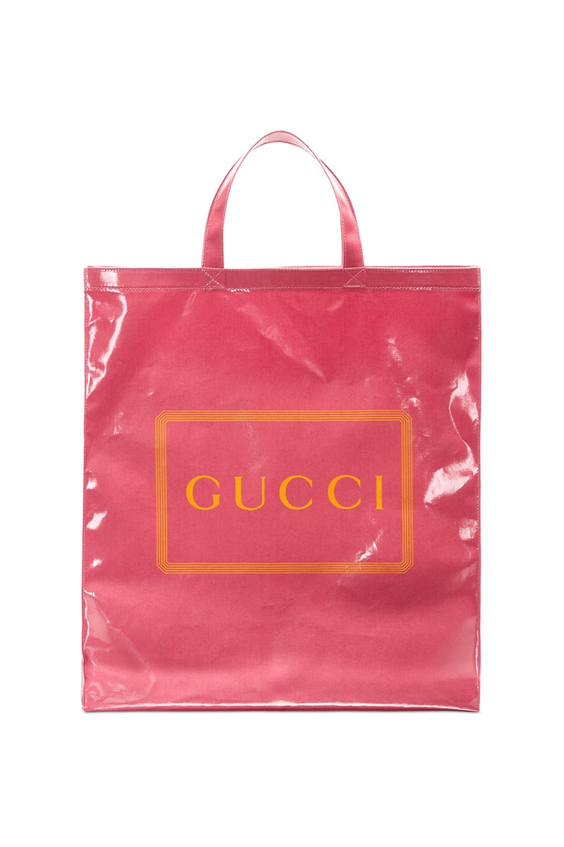 Gucci Menswear Tote Bags Runway Ad Campaing Coated Cotton Floral Check Box Print Pink Black Yellow Burgundy $790 USD Pre-Fall 2019