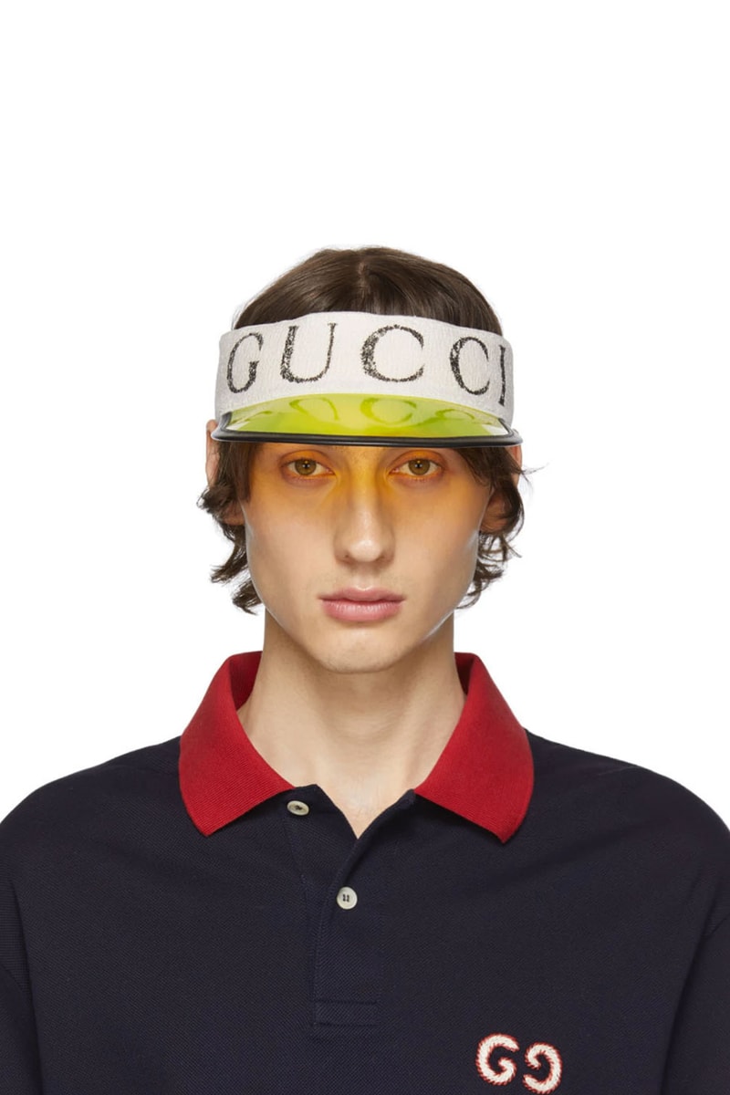 Gucci Off White Vinyl Sun Visor