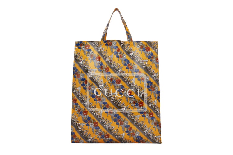 Gucci's Yellow Logo Tote Is an Ideal Option for Floral Enthusiasts