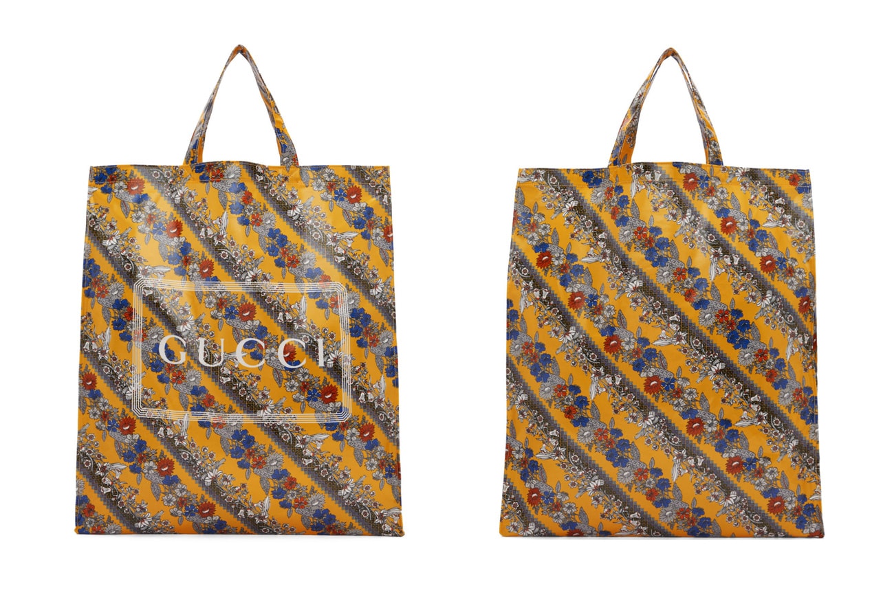 Gucci Yellow Floral Logo Tote