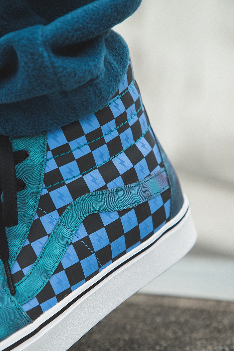 harry potter j k rowling vans era sk8-hi classic slip on authentic closer on foot look buy cop purchase hbx gryffindor slytherin daily prophet lightning bold blue green red yellow