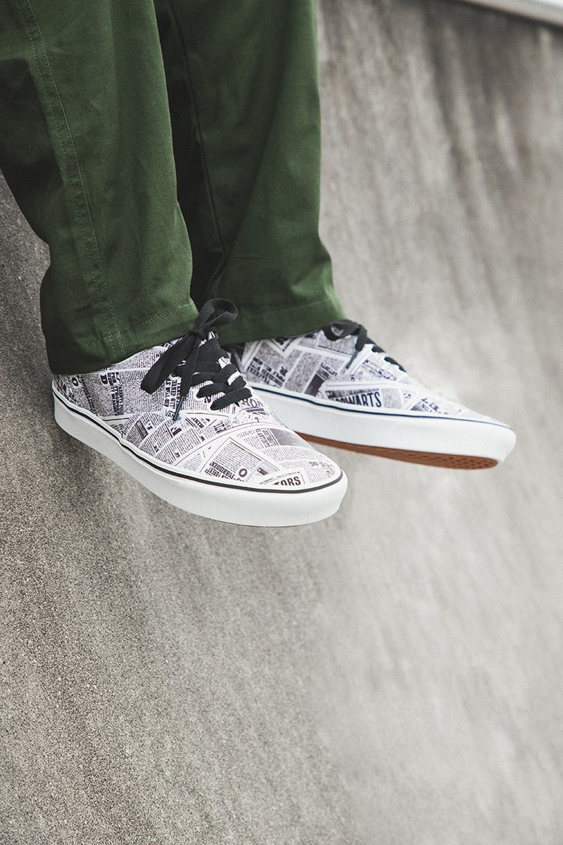 harry potter j k rowling vans era sk8-hi classic slip on authentic closer on foot look buy cop purchase hbx gryffindor slytherin daily prophet lightning bold blue green red yellow