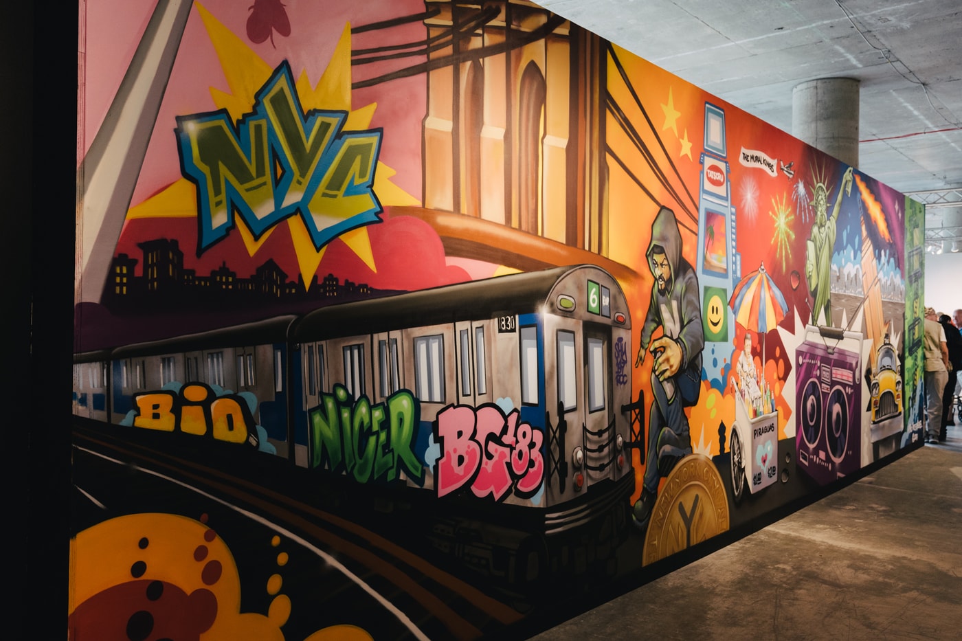 beyond the streets new york recap exhibition artists artworks graffiti street art roger gastman rosie perez shepard fairey takashi murakami madsaki futura installations sculptures