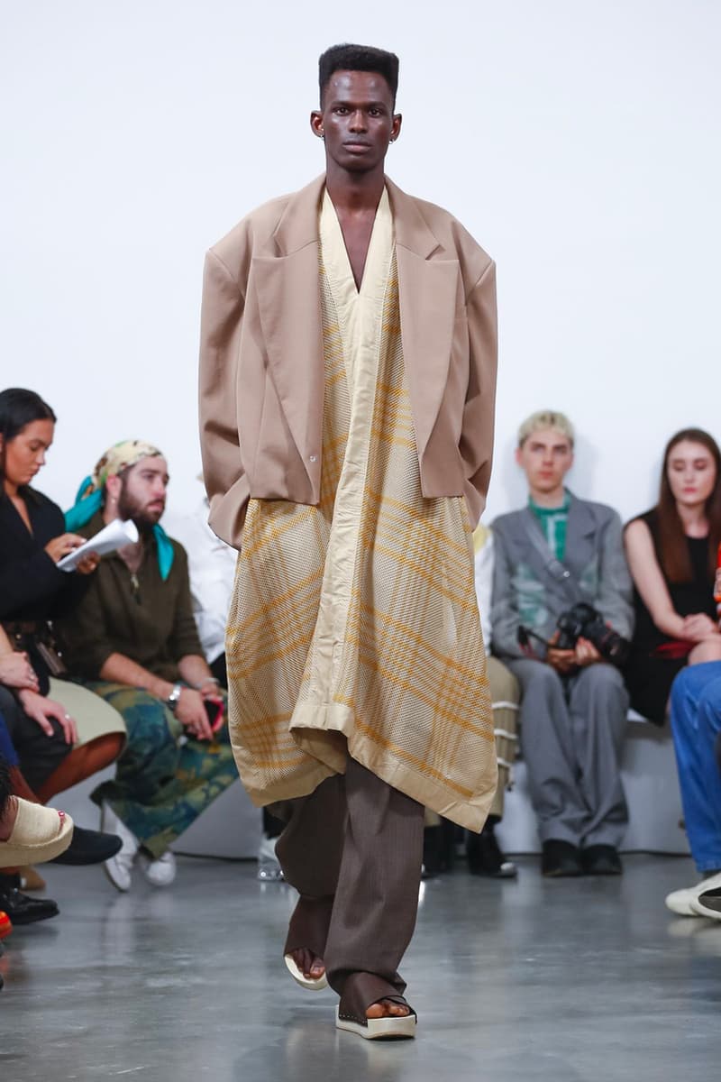 Hed Mayner Spring/Summer 2020 Collection Runway PFW men's menswear womenswear gowns safari fashion tailor
